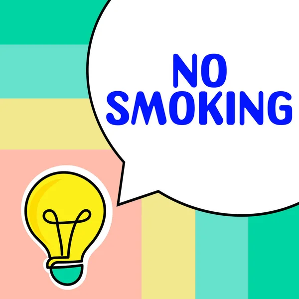 Inspiráció Mutató Jel Nincs Dohányzás Fogalmi Fotó Dohányzás Tilos Ezen — Stock Fotó