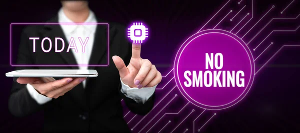 Texto Mostrando Inspiração Não Fumar Abordagem Empresarial Usando Tabaco Proibida — Fotografia de Stock
