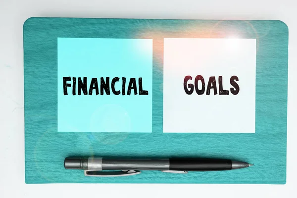 Handwriting Text Financial Goals Business Approach Targets Usually Driven Specific — Stock Photo, Image