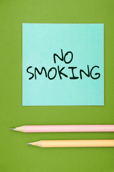Kézírás Tábla Dohányzás Tilalma Dohányzás Fogalmi Fotó Használata Tilos Ezen — Stock Fotó