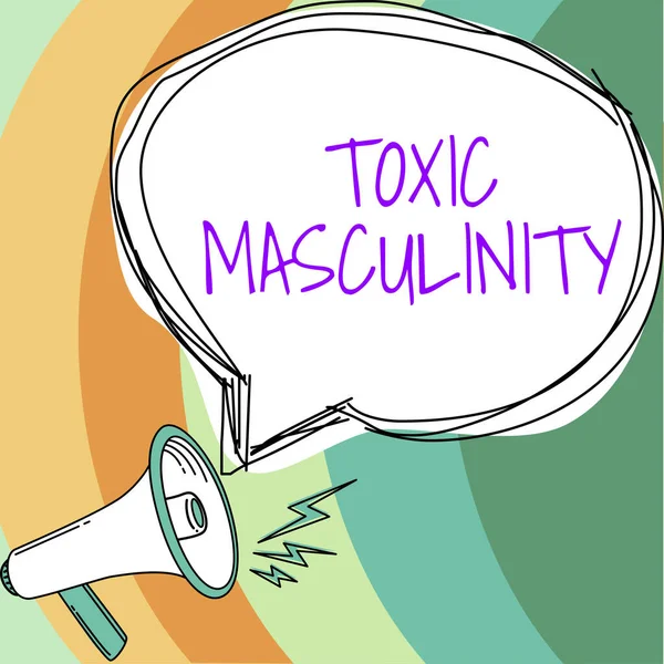 영감을 Toxic Masculinity 텍스트 비즈니스 개념은 남성의 역할에 제한적 유형의 — 스톡 사진