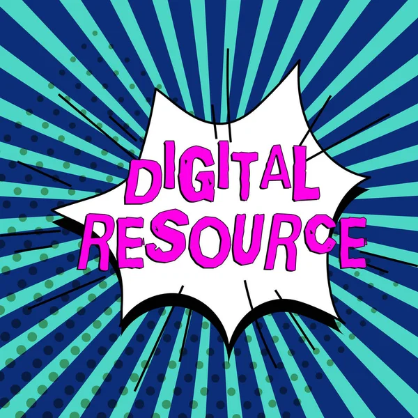 Text Showing Inspiration Digital Resource Business Concept Content Distributed Digitally — Fotografia de Stock