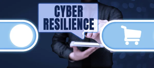 Texto Que Muestra Inspiración Cyber Resilience Medida Foto Conceptual Bien —  Fotos de Stock
