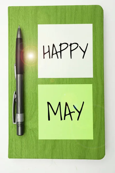 Visualizzazione Concettuale Happy May Word Happy New Month Migliori Auguri — Foto Stock