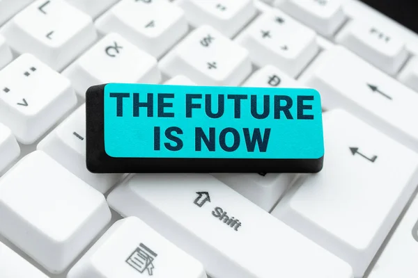 Szöveg Megjelenítése Future Now Business Showcase Make Things Now Get — Stock Fotó