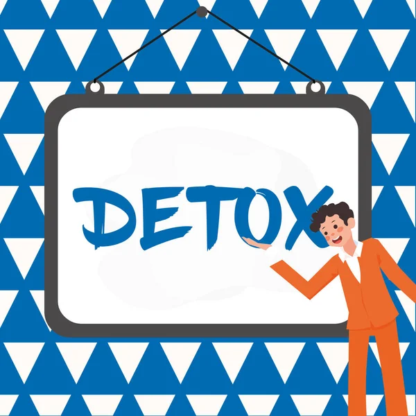 Legenda Texto Apresentando Detox Conceito Significado Momento Para Dieta Nutrição — Fotografia de Stock