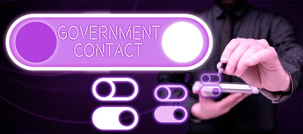 Text Sign Showing Government Contact Concept Meaning Debt Security Issued — Stock Photo, Image