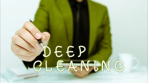 Inspiratie Toont Teken Deep Cleaning Internet Concept Een Daad Van — Stockfoto