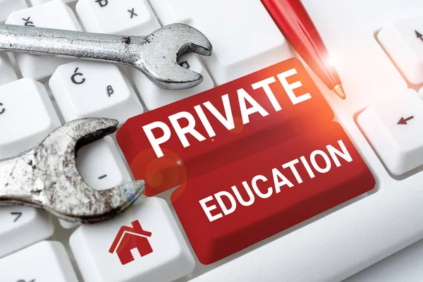 Writing Displaying Text Private Education Business Idea Belonging Use Particular — Stockfoto