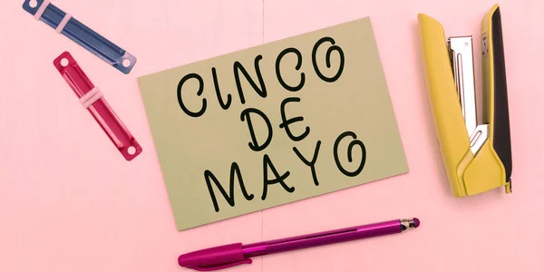 Exposição Conceitual Cinco Mayo Conceito Que Significa Celebração Mexicano Americana — Fotografia de Stock