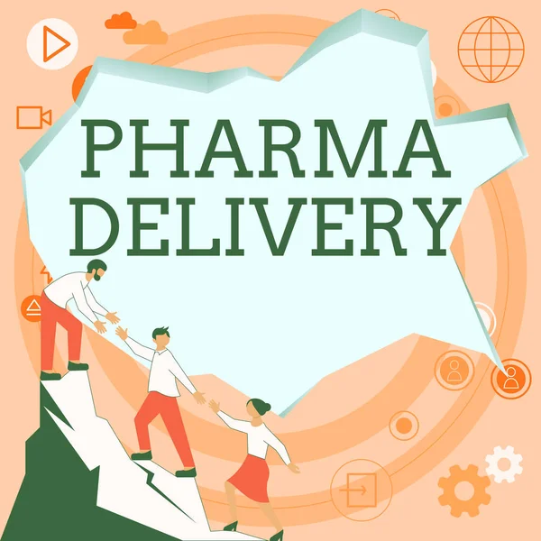 Hand Writing Sign Pharma Delivery Internet Concept Getting Your Prescriptions — Stockfoto