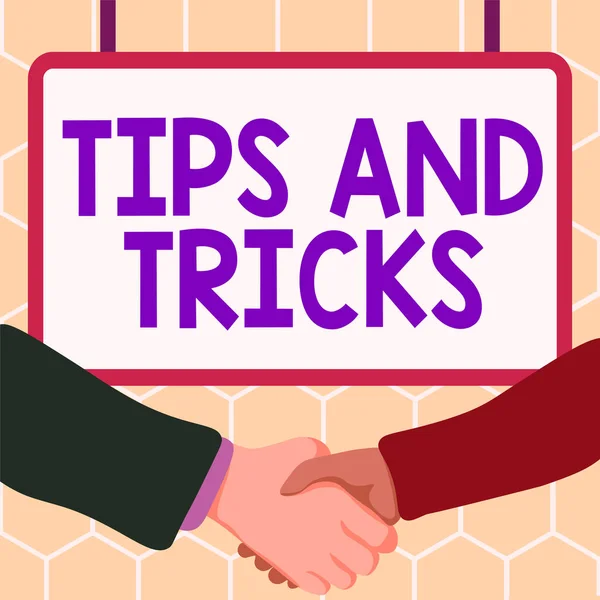 Tips Tricks 행동을 만드는 도움이 충고를 의미하는 — 스톡 사진