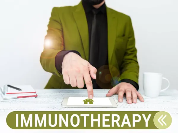 Escribir Mostrando Texto Inmunoterapia Palabra Para Tratamiento Prevención Enfermedades Que —  Fotos de Stock