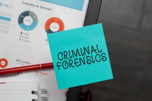Handwriting Text Criminal Forensics Concept Meaning Federal Offense Actions Illegal — Stock Photo, Image