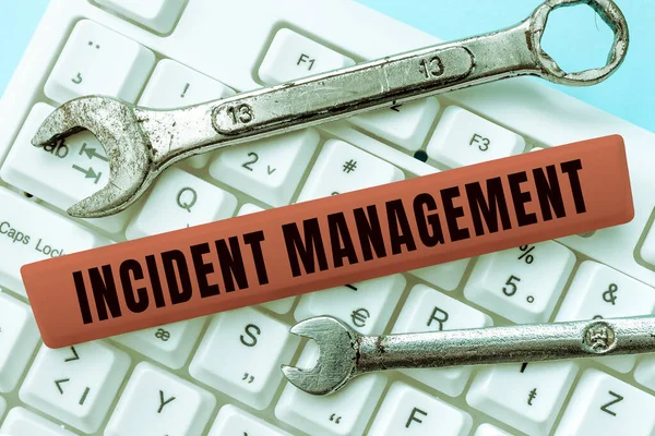 Handskrift Tecken Incident Management Affärsidé Process För Att Återvända Service — Stockfoto