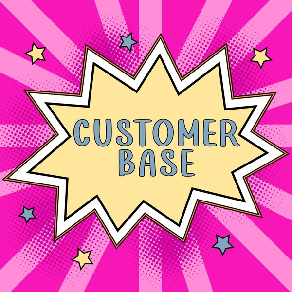 Handwriting Text Customer Base Business Showcase Encourage Customers Buy Your — Stok fotoğraf