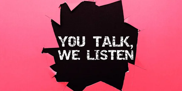 Display Concettuale You Talk Listen Business Concept Comunicazione Bidirezionale Conversazione — Foto Stock
