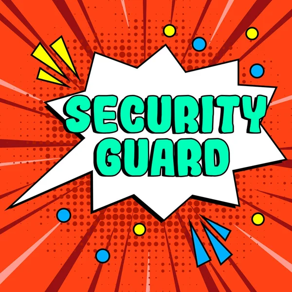 Концептуальний Заголовок Security Guard Word Інструментів Використовуються Управління Декількома Додатками — стокове фото