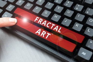 Text sign showing Fractal Art, Business idea the place or section of a website that is used for public discussion