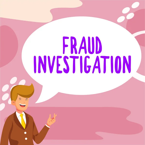 Text Caption Presenting Fraud Investigation Business Approach Process Determining Whether — Stock Photo, Image