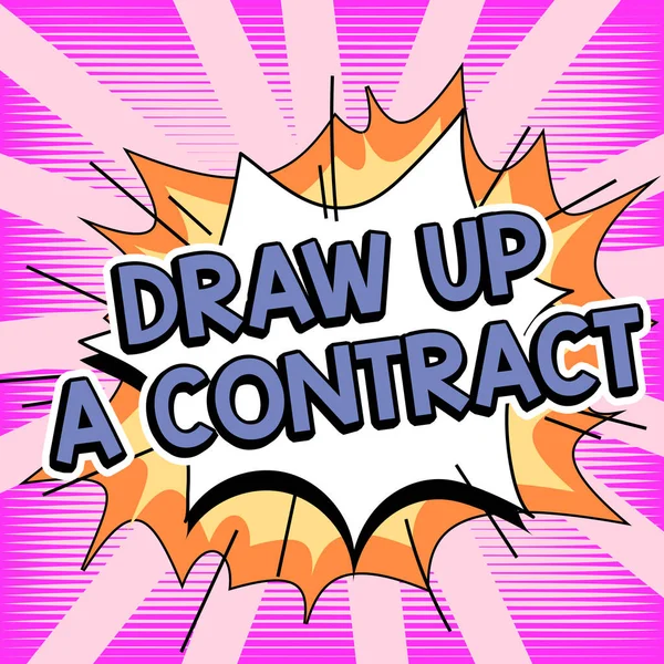 Firma Mostrando Dibujar Contrato Concepto Internet Escribir Acuerdo Negocios Cooperación — Foto de Stock
