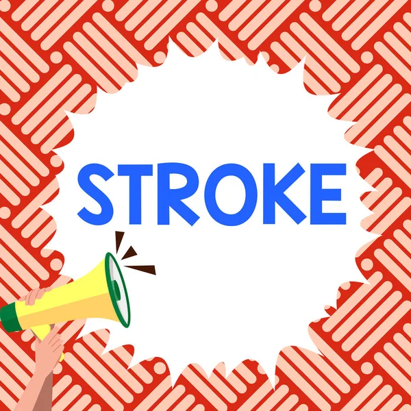 Yazısı Stroke Yaklaşımı Birine Bir Şeye Vurmak — Stok fotoğraf