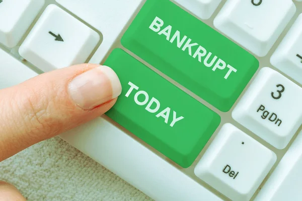 Textdarstellung Bankrott Konzept Bedeutung Reduziert Auf Einen Zustand Des Finanziellen — Stockfoto