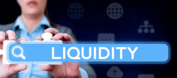 Writing Displaying Text Liquidity Business Overview Cash Bank Balances Market — Stockfoto