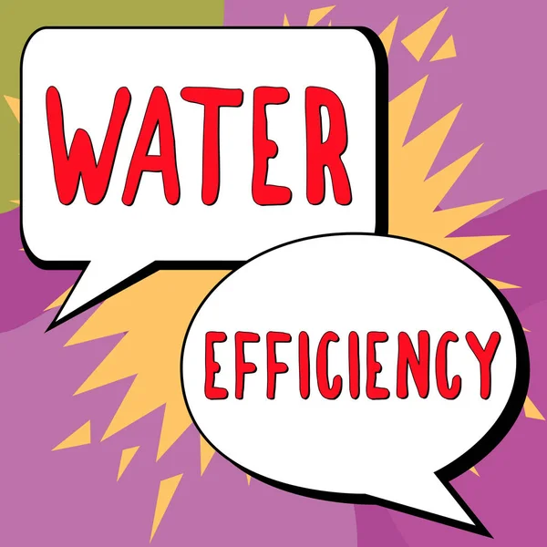 Text Caption Presenting Water Efficiency Word Reduce Water Wastage Measuring — Stock Photo, Image