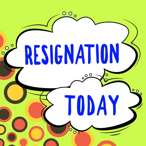 Hand Writing Sign Resignation Business Approach Act Giving Working Ceasing — 스톡 사진