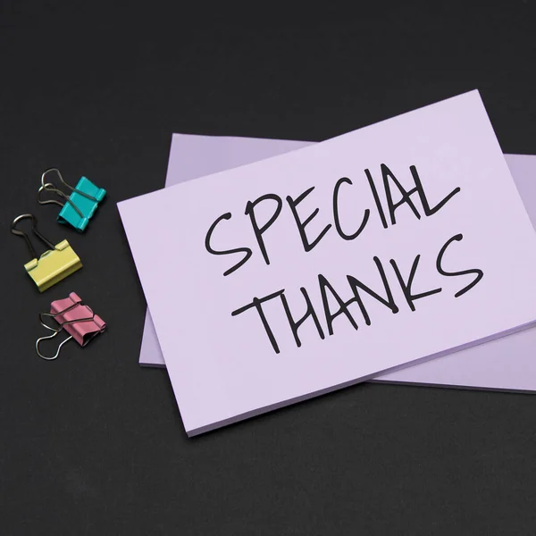 Handwriting Text Special Thanks Word Expression Appreciation Gratitude Acknowledgment — Fotografia de Stock