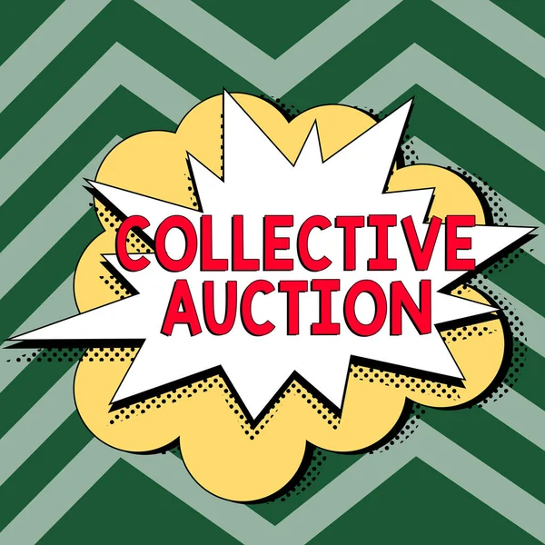 Colective Auction 텍스트 이자의 변수에 측정을 — 스톡 사진