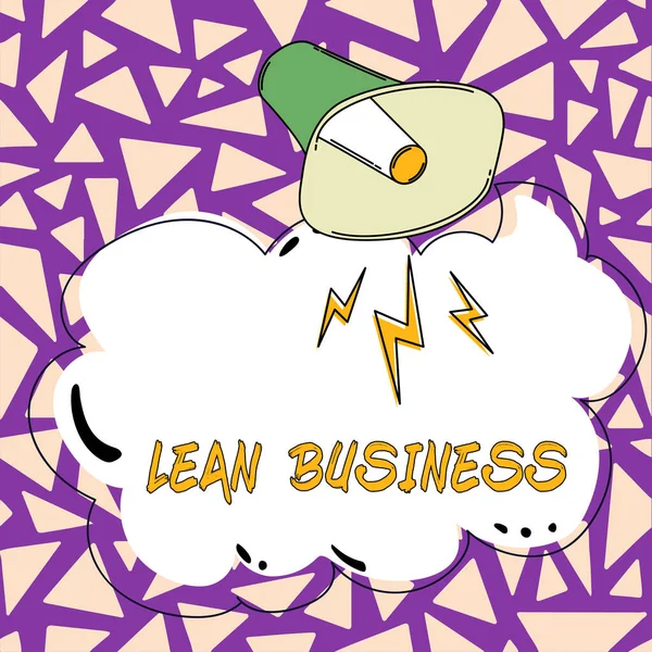 Teksten Weergeven Lean Business Business Concept Verbetering Van Afvalminimalisatie Zonder — Stockfoto