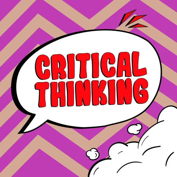 Text Caption Presenting Critical Thinking Business Approach Sequence Stages Project — 스톡 사진