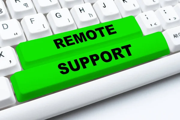 Conceptual display Remote Support, Business overview help end-users to solve computer problems and issues remotely