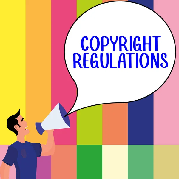 Textový Nápis Znázorňující Autorská Práva Soubor Obchodního Přehledu Kterým Řídí — Stock fotografie