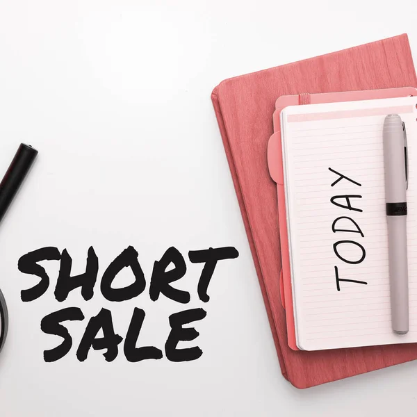 Text Sign Showing Short Sale Conceptual Photo Home Offered Price — 스톡 사진