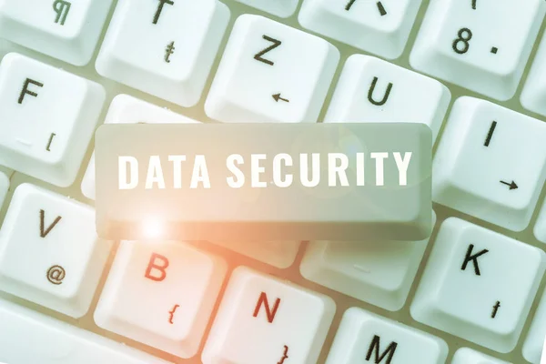 Schreiben Von Text Datensicherheit Geschäftsidee Vertraulichkeit Disk Encryption Backups Password — Stockfoto
