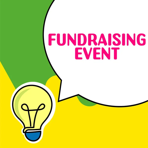 Text Caption Presenting Fundraising Event Business Overview Campaign Whose Purpose — Foto Stock