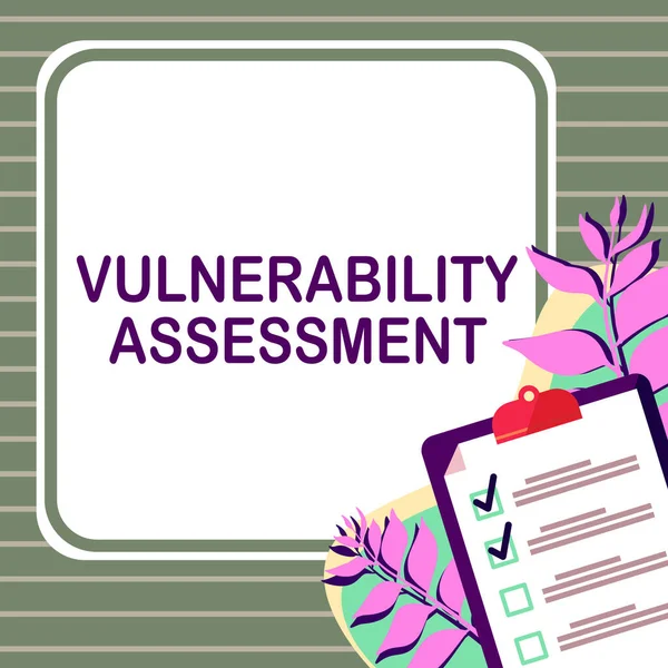 Inspiration Showing Sign Vulnerability Assessment Internet Concept State Being Exposed — Stock Photo, Image