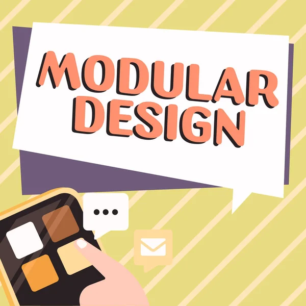 Handschrifttekst Modular Design Business Idee Product Ontwerpen Product Produceren Door — Stockfoto