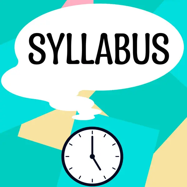 Título Conceptual Syllabus Word Escrito Resumen Discurso Tratado Los Requisitos —  Fotos de Stock