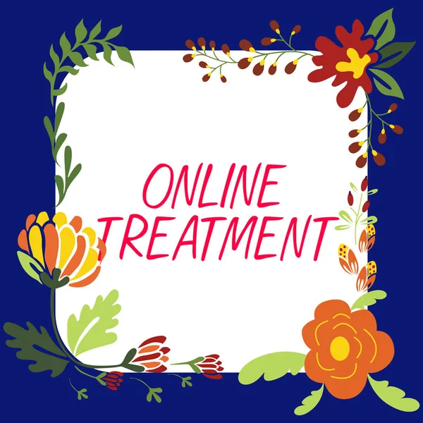 Handwriting Text Online Treatment Business Concept Delivery Mental Health Counseling — 图库照片