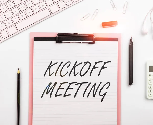 Konceptvisning Kickoff Meeting Business Showcase Särskild Diskussion Projektets Laglighet — Stockfoto