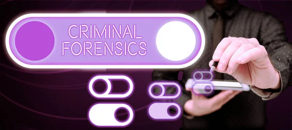 Ispirazione Mostrando Segno Criminal Forensics Business Vetrina Federal Offense Azioni — Foto Stock