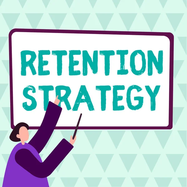 Bildunterschrift Retention Strategy Internet Concept Aktivitäten Zur Verringerung Von Fluktuation — Stockfoto
