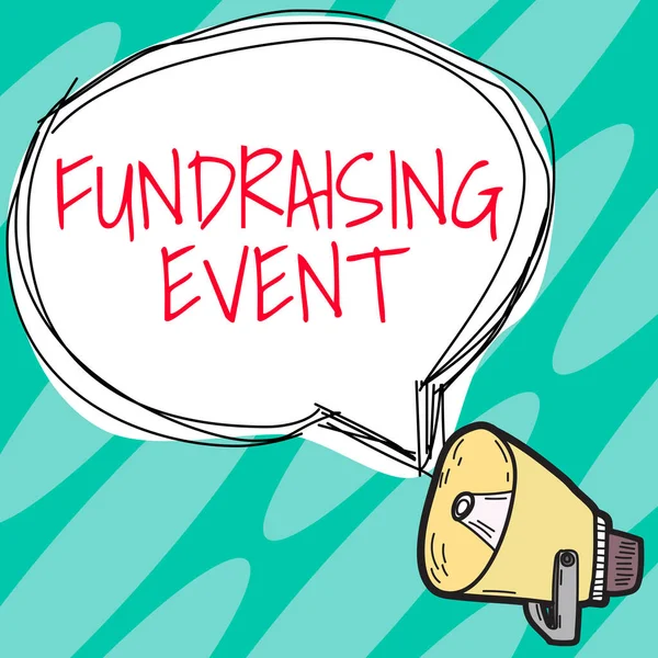 Text Sign Showing Fundraising Event Business Concept Campaign Whose Purpose —  Fotos de Stock