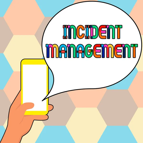Sign Display Incident Management Business Showcase Διαδικασία Για Την Επιστροφή — Φωτογραφία Αρχείου