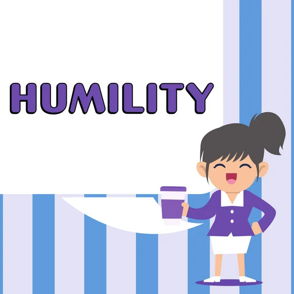 Text Caption Presenting Humility Business Approach Being Humble Virtue Feel — Foto Stock