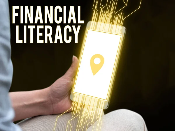Writing Displaying Text Financial Literacy Conceptual Photo Understand Knowledgeable How — Zdjęcie stockowe